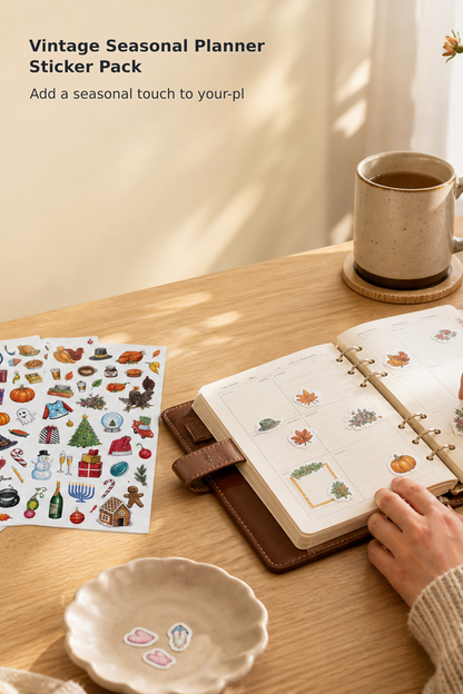 Vintage Seasonal Planner Sticker Pack